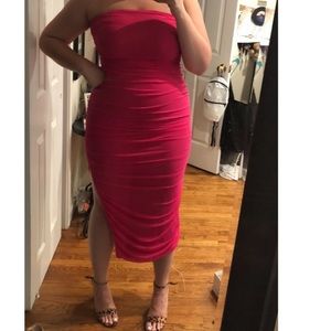 Hot pink cocktail dress